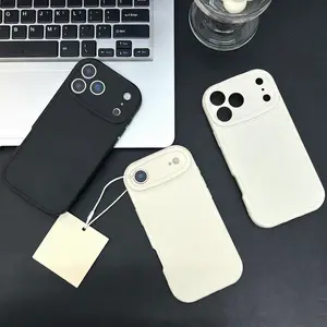 【Buy One Take One】Solid Color Matte Silicone Phone Case for iPhone 17 16 15 14 13 12 11 X/XS/XSMAX Pro/Pro Max/Plus/Air, Slim Soft Shockproof Anti-Slip Anti-Yellowing Protective Cover, Black