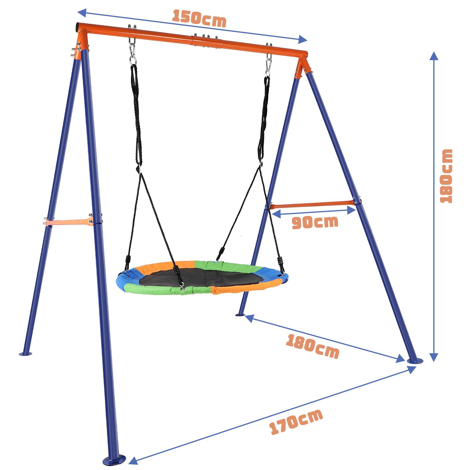 Backyard swing, 440-pound heavy A-frame metal bracket with basketball hoop, 40-inch large platform swing, used in outdoor playground park. Swing Stand Heavy-Duty Rectangular for kids Sturdy patio furniture sets