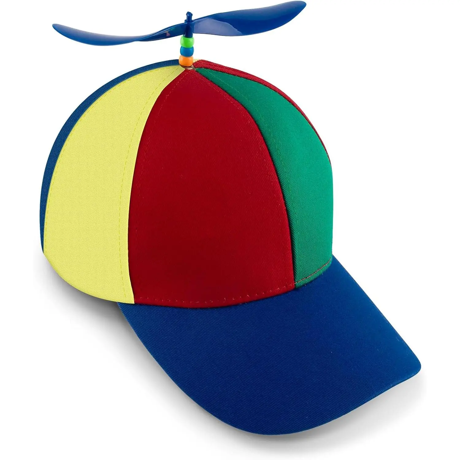 , Detachable Adult Propeller Hat Baseball Cap Rainbow Top Hat Brightly Rainbow