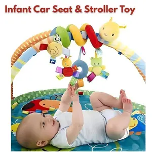 Infant Car Seat & Stroller Toy – Baby Sensory Toy with Ringing Bells, Hanging or Wrap-Around Crib, Stroller, and Car Seat Activity Toy for Newborns & Babies
