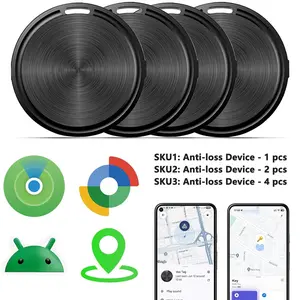 Air Tracker Tag with Dual System 1/2/4 Pack, Smart Key Finder Works with Android Google Find Hub or iOS Apple Find My APP, BT Item Locator for Luggage, Suitcase, Bags