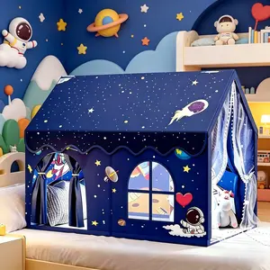 Extra Large Fairy Tale Play Tent | Sturdy Iron | Portable Outdoor Castle w/ Windows/Curtains/Bag | Holiday Gift & Decor | No Accessories