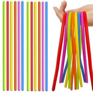 6-Piece Colorful Fidget Noodle Toys Set, Relaxation Stick, Stress Relief Sensory Toy, Stress Relief Tools, Sensory Stress Reliever for Kids & Adults, Calming Fidget Set, Party Bag Fillers, Birthday Gifts, Classroom Rewards