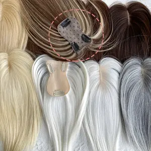 2025 Hot Wholesale Invisible Clip-In Hair Topper for Women - Human Hair Volume Boost, Straight Black/Blonde/Grey, Multiple Lengths (8"-14"), 7x11cm Lace Size, Natural Look for Daily Wear, Natural Hair Blend |   Straight Hairpiece |   Secure Fit Design, Ha