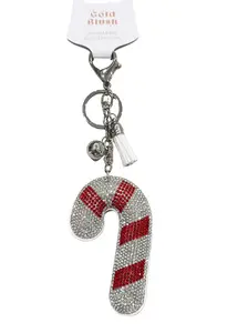 Gold Blush Seasonal Bling Bag Charm with Keychain, Fashion Accessory for Keys, Purse, Backpack decor keychain bag