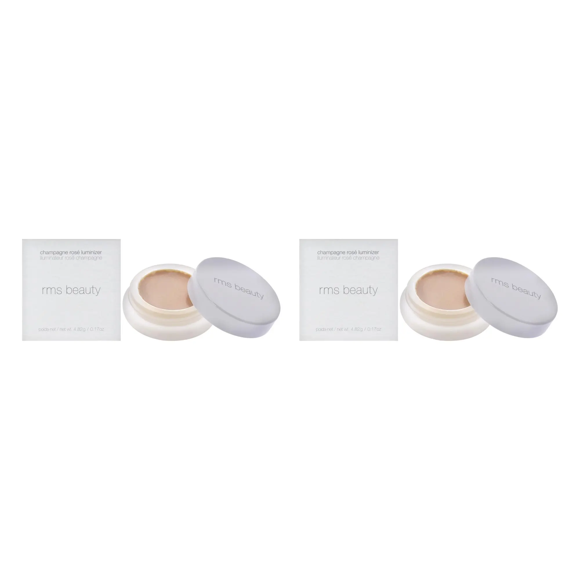 Women's RMS Beauty Champagne Rose Luminizer Cosmetic - 0.17oz Compact Highlighter with Subtle Shine, Pack of 2