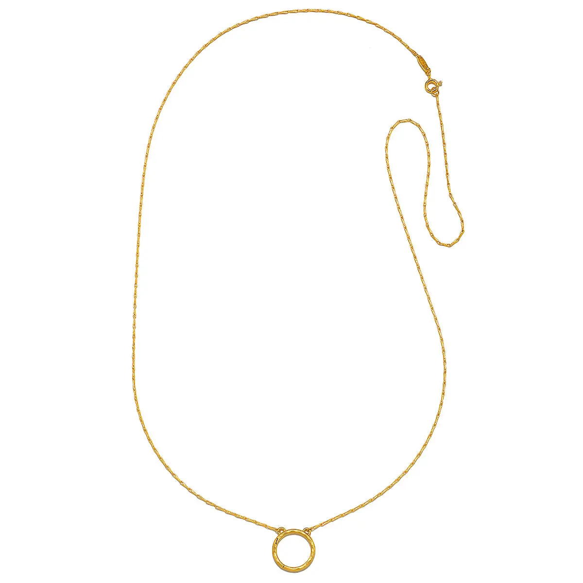 Satya Jewelry 28 inch 18kt Gold Plated Brass Chain Charm Necklace - One year warranty