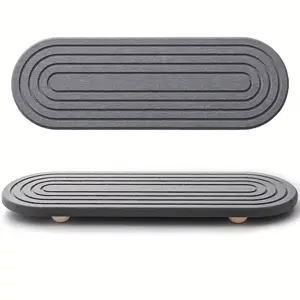 Immediate-dry Diatomaceous Earth Kitchen Sink Mat - Absorbent Stone Board, Suitable for Countertops, Quick-drying Bathroom and Kitchen Storage Boxes (11.81 inches x 3.94 inches), Natural Stone, Fragrance Design, Bathroom Accessory, Bathroom Floor Mat