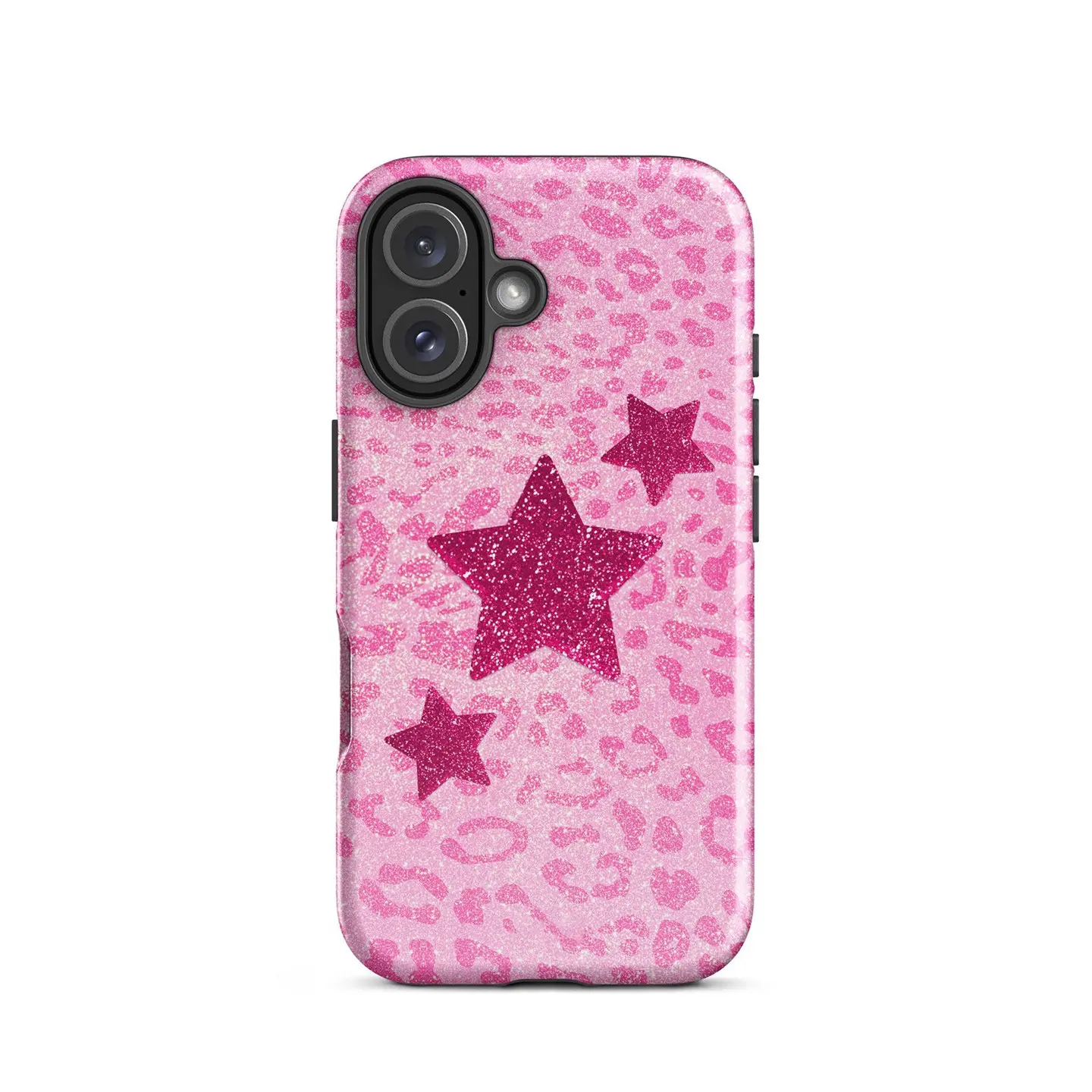 Barbie pink Y2K hot girl leopard print Phone Case for use with iphone 17 air 16 pro max 15 plus 14 pro 13/12/11 hard shell design phone cases for iphone X/XS XSMAX XR 7/8 PLUS Glossy 2-in-1 phone case for girlies aesthetic holographic phone case, Accessor