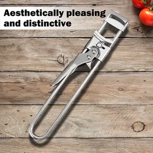 1 count Jar Opener for Weak Hands, Multifunctional Adjustable Can Opener, Stainless Steel Jar Lid Opener Bottle Opener Tool Free Jar Opener Kit