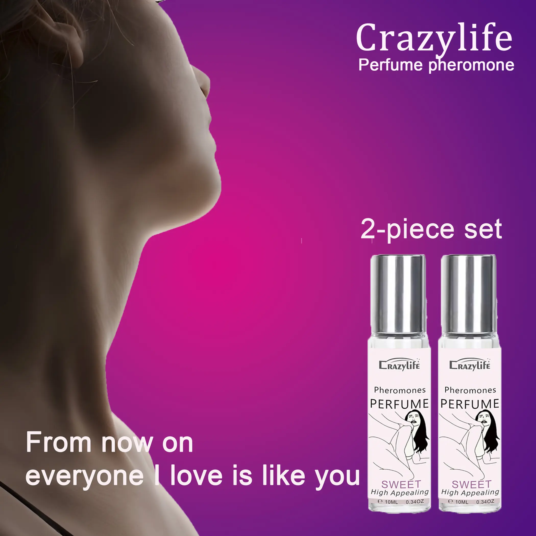 Crazylife Cupid Cologne, Romantic Attracting Pheromone Perfume Spray for Couples, Woody & Floral Scent, 2 Pack Multi-Pack, Aroma Cologne, Cologne Scented