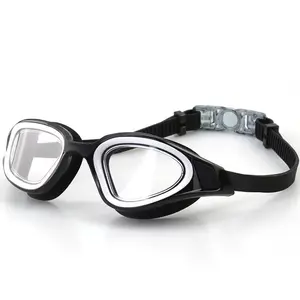 Adults' Model Anti-Fog Swim Goggles Large-Frame Eyewear HD Goggles Waterproof Silicone Sealed Leakproof Swimming Goggles with Adjustable Strap UV Protection for Men Women Adult Indoor Outdoor Water Sports Pool Training