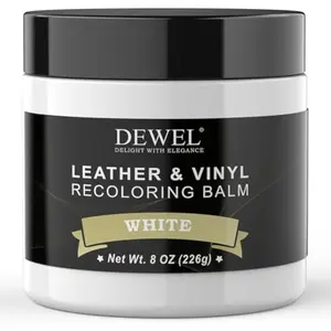 DEWEL Leather Recoloring Balm, White Leather Color Restorer for Scratched and Faded, Leather Scratch Remover, Upgrade Leather Repair Kit for Restore Couches, Car Seats, Shoes, Boots