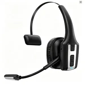 Trucker Bluetooth Headset Wireless Bluetooth eradphones with Dual Noise Cancelling Microphone & Mute Button, 55Hrs Working Time PC Headset for Cell Computer,Truck Driver Audio Headphone laptop cellphone work travel gear ipx5 waterproof audio earbuds Elect
