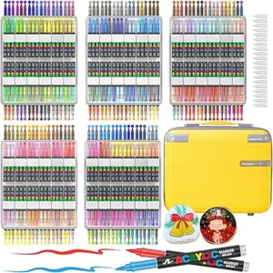 360 Color Acrylic Paint Soft Tip Marker Set, Waterproof Quick Dry Markers, Creative DIY Drawing Graffiti Stickers Poster, Art Design Gift Stationery