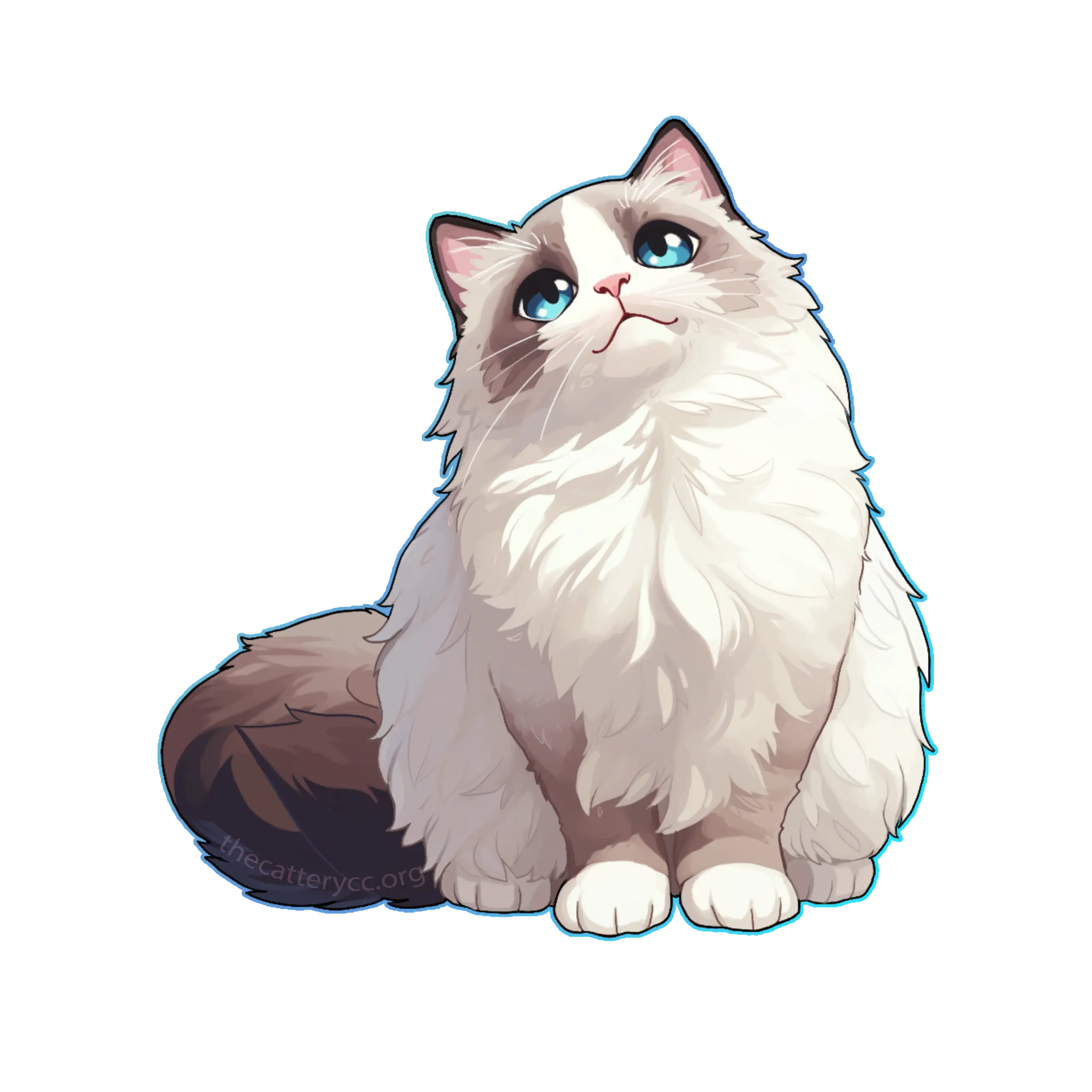 Ragdoll Fluff Vinyl Sticker