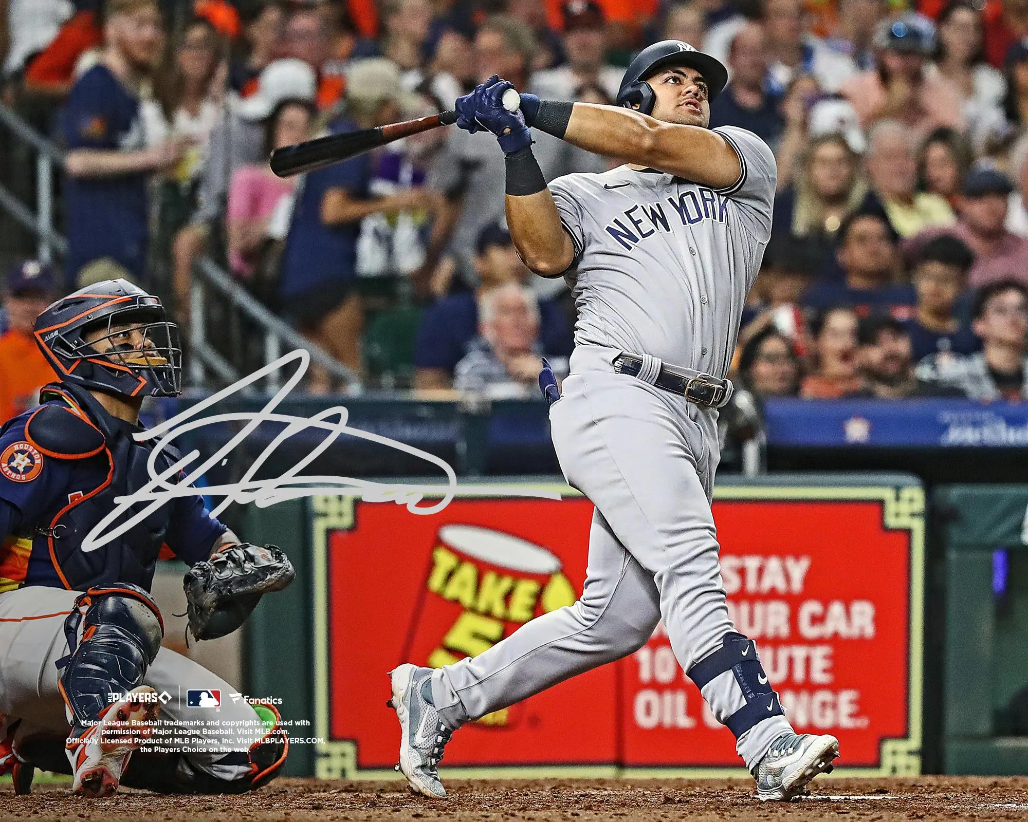 Jasson Dominguez New York Yankees Autographed 8" x 10" Home Run Photograph - Fanatics Authentic Certified