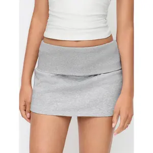 Cider Cotton-blend Low Rise Bodycon Mini Skirt