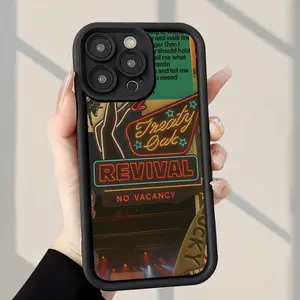 Neon Treaty Oak Revival Phone Case No Vacancy Pattern Stylish And Popular Shockproof Fingerprint Resistant Full Coverage Thick Protection Soft Compatible with Iphone 7 8 11 12 13 14 15 16 Air Pro Plus Promax X Xs Max Xr Mini Se