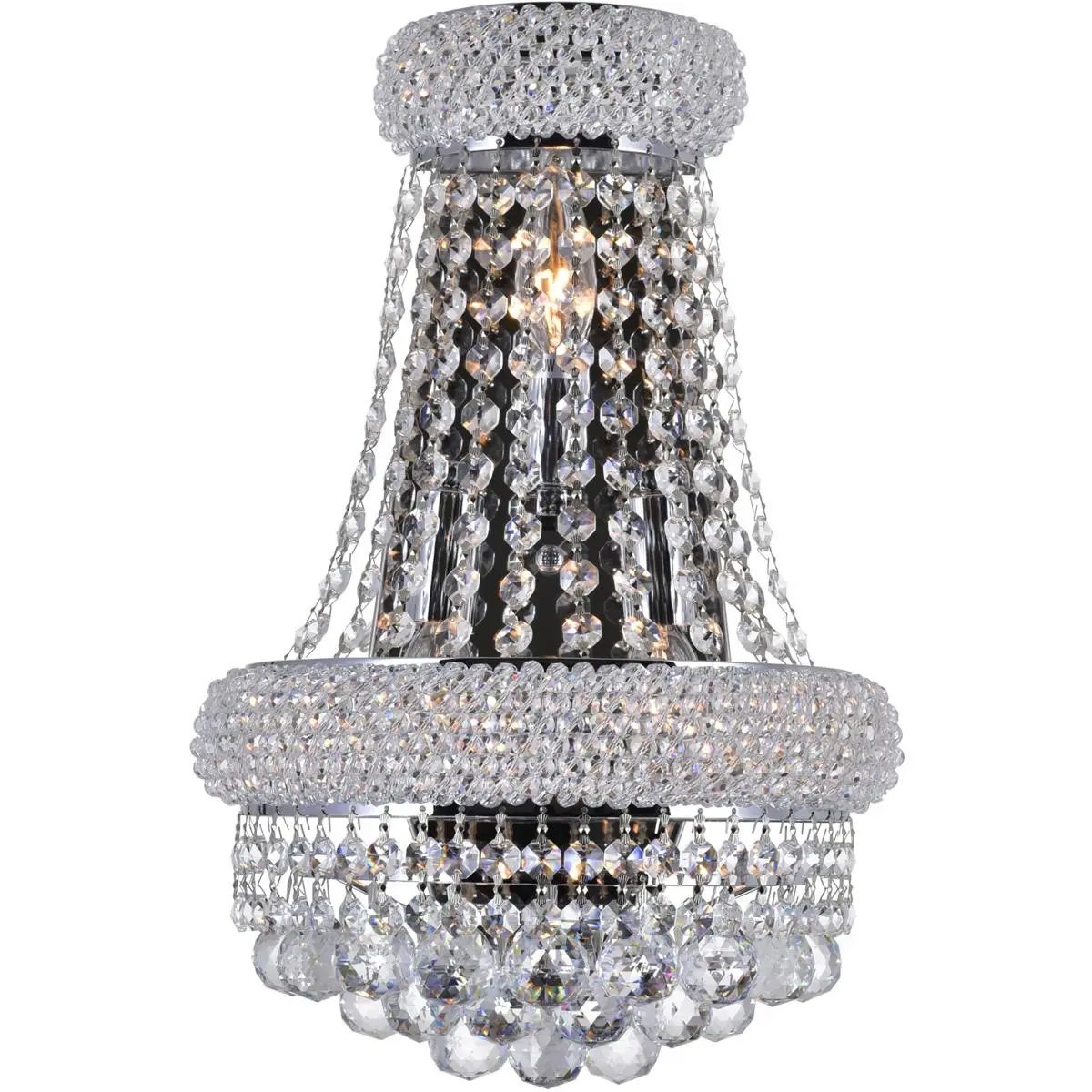 CWI Lighting Empire 3 Light 12 inch Chrome Wall Light 8001W12C-B