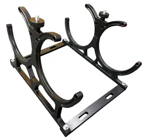 Nitrous Oxide Nos Black Billet Aluminum Dual Bottle Holder Bracket 7” 10-15lb