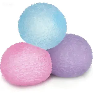 Mini Fuzzy Stress Ball Soft Mochi Style Squishy Sensory Toy for Kids Age 3+（Color may vary, please refer to the actual product）