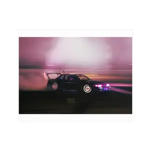 Techno Drift aesthetic print Decor Matte Poster Decoration Wall Photo Artistic