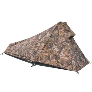 Ultralight Backpacking Tent, Survival Camouflage Tent, Small Compact Camping Tent, Camping & Hiking Gear