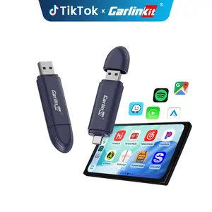 【BlackFriday】CarlinKit Mini Wireless Carplay Adapter Wireless Android auto Adapter, compatible with factory wired CarPlay Android auto cars. For iPhone Android Phone,  5Ghz WiFi BT Fast Stable Connect For Spotify Waze Split Screen Box Portable