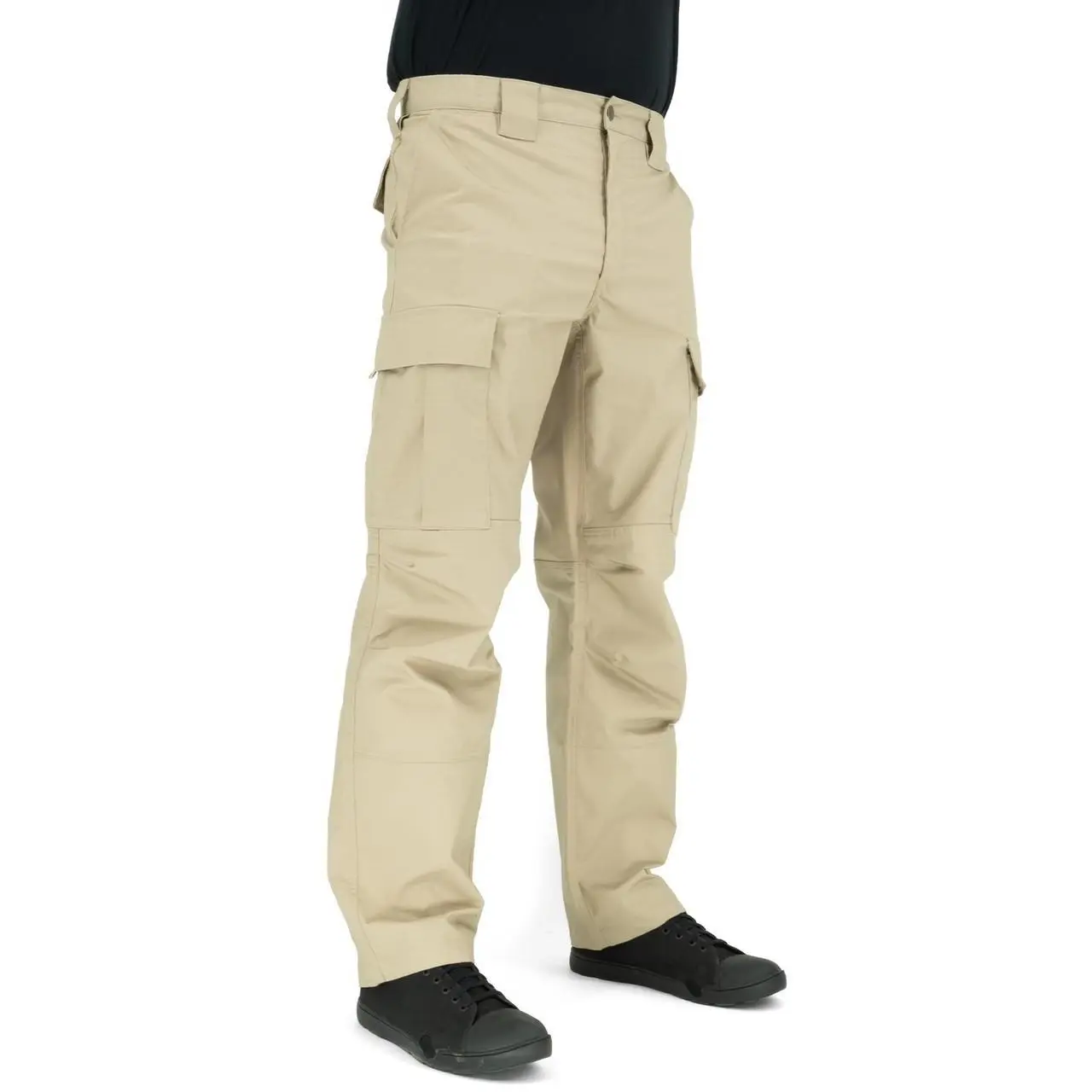 LA Police Gear Atlas Men's BDU Uniform Work Pants, Athletic Fit Rip-Stop Trouser with Stretch Panels, Elastic Waistband & Cargo Pockets, Belt, Men's Work Pants, Built-In Pockets Men's Pants