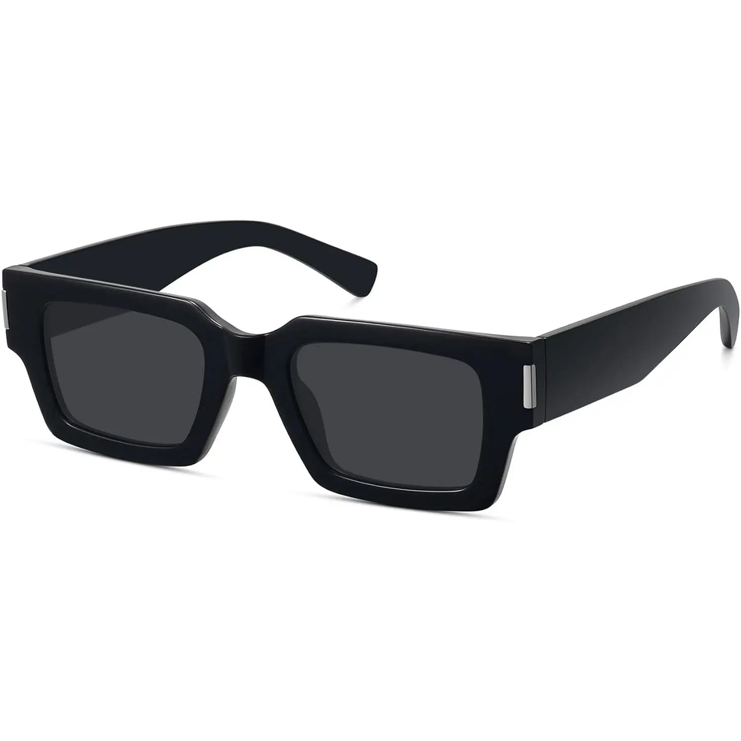 FOZONO Retro Square Sunglasses - 90s Chunky Rectangle UV400 Shades (FZN804) for Women, 1990s Chic Narrow Men's Eyewear, 1990S Men's Sunglasses, Chic Men's Sunglasses