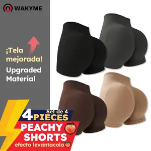 High Waist Tummy Control Side-Ribbed Butt-Lifting Seamless Shorts, Women's Upgraded Lightweight Peachy Shorts, Summer Knitted Shorts, Improved Fabric Density & Breathable Comfort