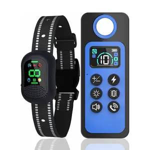 Remote Control Electronic Dog Collar with Voice Call Function, LED Flashlight, Adjustable Size, Suitable for Small Medium Large Dogs