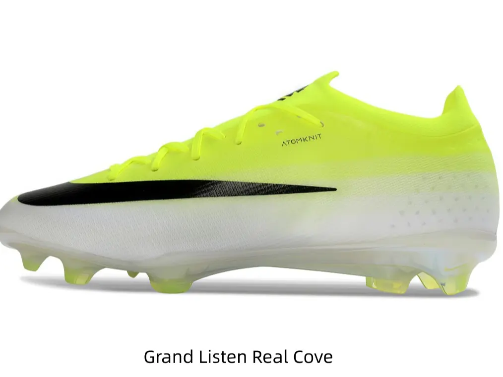 Collectible Neon Lime Gradient Soccer Cleats - Bold Design, Multicolor, Translucent Yellow Unique Studs, Black Graphic, Stay Stylish and Functional Sports Collectible Shoes