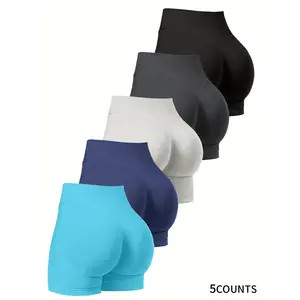 Spring And Summer 2025 Five Seamless High-Waisted Shaping Sports Shorts, Gentle Fashionable, Enhance Figure Lift Hips, Perfect for Fitness Outdoor Activities,summervibes