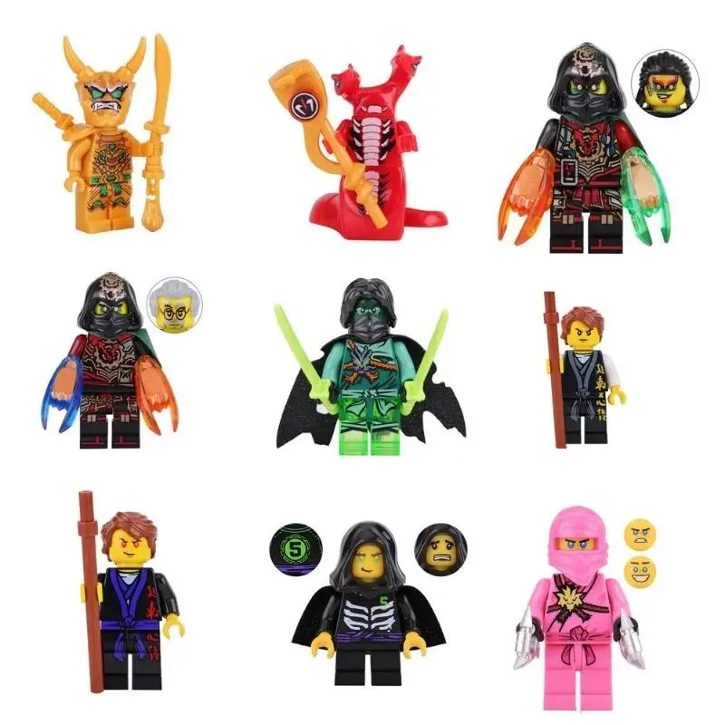 A151-159 Miniature Wind Morrow Master Time and Space Twin Dragon Building Blocks Set, Puzzle Assembly Toy for Kadu Lloyd
