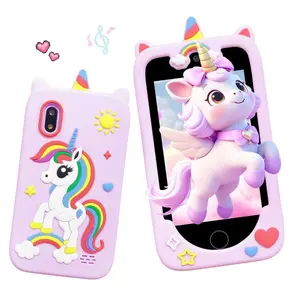 Children’s Learning Touchscreen Toy Phone, 4-Inch Touch Display, HD Dual Camera Setup, Educational Developmental Toy, Various Game Options, Multi-Functional (Alarm, Calendar, Timer), First Choice Gift for 3-12 Year Olds’ Christmas & Birthday