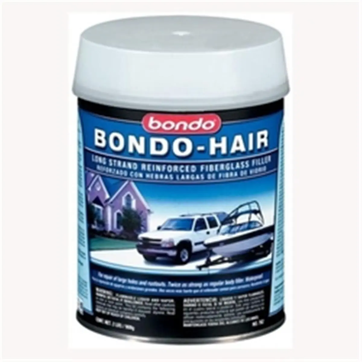 212 MAIN Bondo 104-762 Fiberglass Extra Strength Reinforced Filler, 1-in Long Strands, 1-Qt Volume, Includes Cream Hardener, Compatible with All Paint Systems for Hole Repair, 1 Inch