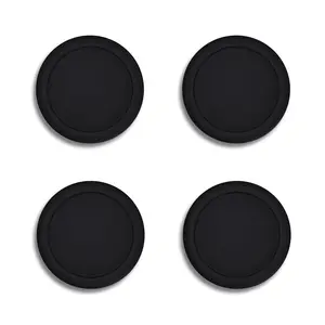 PlayVital Switch Joystick Caps, Switch Lite Thumbstick Caps, Silicone Analog Cover for Switch OLED Joycon Thumb Grip Rocker Caps for Nintendo Switch & Switch Lite - Black