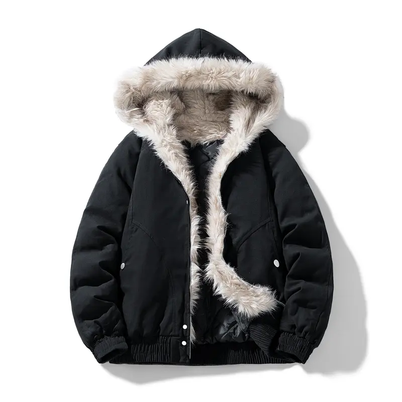 y2k fur hood jacket - TikTok Shop
