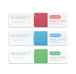 RE LIERRE Three in One Nasal Suction Energy Stick 3Pcs, Cool Refreshing Sensation, Essential Oils & Menthol Inhaler, Natural Ingredients, Nasal Breathing, Mind Boost, Relieve Stress