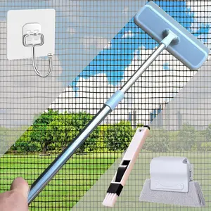 Window Screen Cleaner Tool, Window Screen Cleaning Brush, 5 in 1 Window Cleaning Kit: Window Cleaning Brush, Window Cleaning Squeegee Kit, Window Track Cleaning Tools, Window Seal Cleaner