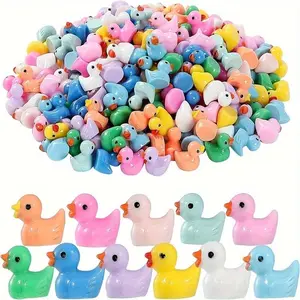 Glow in The Dark Mini Duck Ornament, 100pcs Mini Duck Decoration, Party Decoration Supplies for Birthday Wedding Festival