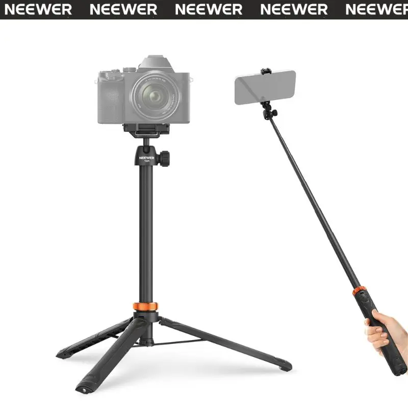 NEEWER TS04 59" Selfie Stick Tripod for Phone & Camera, Extendable Tripod Stand for Smartphone, DSLR, Vlog, Travel, Live Streaming & Daily Recording tiktokshopbacktoschool
