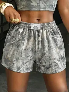 Women's Plain & Camouflage Print Shorts, Casual Comfy Breathable Fit Shorts for Summer, Ladies Bottoms for Daily Wear Everyday