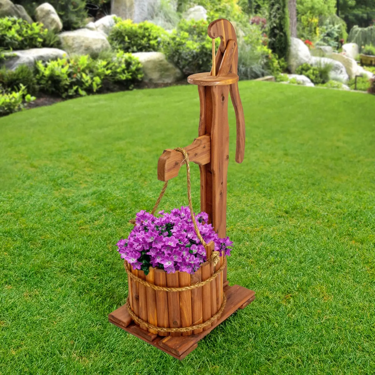 212 MAIN American Furniture Classics MM133 Large Pump Planter, Cedar Material Garden Pot for Home Improvement & Garden Supplies