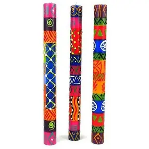 Nobunto Set of Three Boxed Tall Hand-Painted Candles - Shahida Design