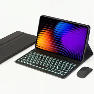 SPALLO Magnetic Keyboard Case for Xiaomi Mi Pad 8 / 8 Pro 11.2 inch & MiPad 7 / 7Pro , 7 Colors Backlit Wireless Keyboard Cover with Mouse for Mi pad 7s Pro 12.5"