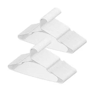 VEVOR  Hangers, 0.2 in Ultra-Thin, 50 Pack White Plastic Hangers with Stable Triangular Top Structure & Wider Notch Design , Non-Slip Space Saving Hangers, Fit for T-Shirt, Shirt, Sling & Pant, Hanging