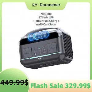 【ADS】Daranener NEO600 576Wh 600W（1200W Surge）Portable Power Station LFP Battery with AC & DC Outlets, 1Hour Fast Charging for Home & Emergency, Camping & RVs, CPAP